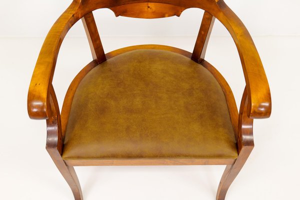 Swedish Brown Desk Chair in Birch & Mahogany, Sweden, 1920s-UYK-1120408