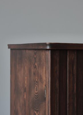 Swedish Cabinet in Stained Pinewood attributed to Göran Malmvall for Svensk Fur, 1940s-WRF-2020897