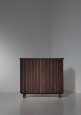 Swedish Cabinet in Stained Pinewood attributed to Göran Malmvall for Svensk Fur, 1940s-WRF-2020897