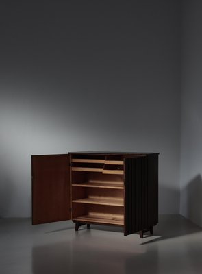 Swedish Cabinet in Stained Pinewood attributed to Göran Malmvall for Svensk Fur, 1940s-WRF-2020897