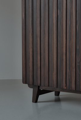 Swedish Cabinet in Stained Pinewood attributed to Göran Malmvall for Svensk Fur, 1940s-WRF-2020897