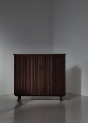 Swedish Cabinet in Stained Pinewood attributed to Göran Malmvall for Svensk Fur, 1940s-WRF-2020897