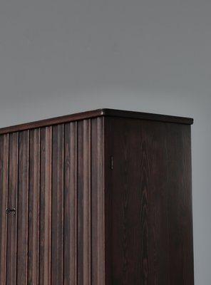 Swedish Cabinet in Stained Pinewood attributed to Göran Malmvall for Svensk Fur, 1940s-WRF-2020897