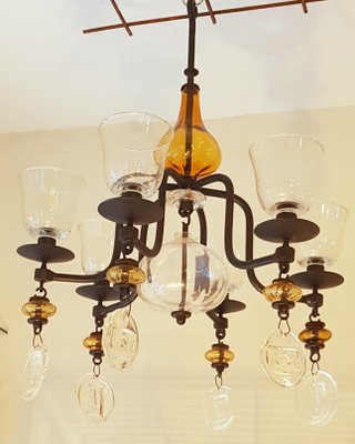 Swedish Candle Chandelier by Erik Höglund for Kosta-QDP-943823