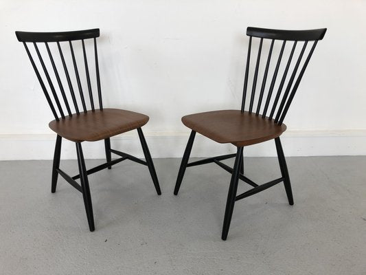 Swedish Chairs Teak by S. E. Fryklund for Hagafors, 1960s, Set of 2-JWH-1304240