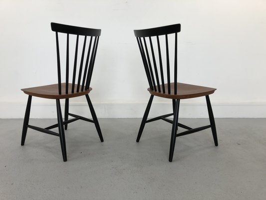 Swedish Chairs Teak by S. E. Fryklund for Hagafors, 1960s, Set of 2-JWH-1304240