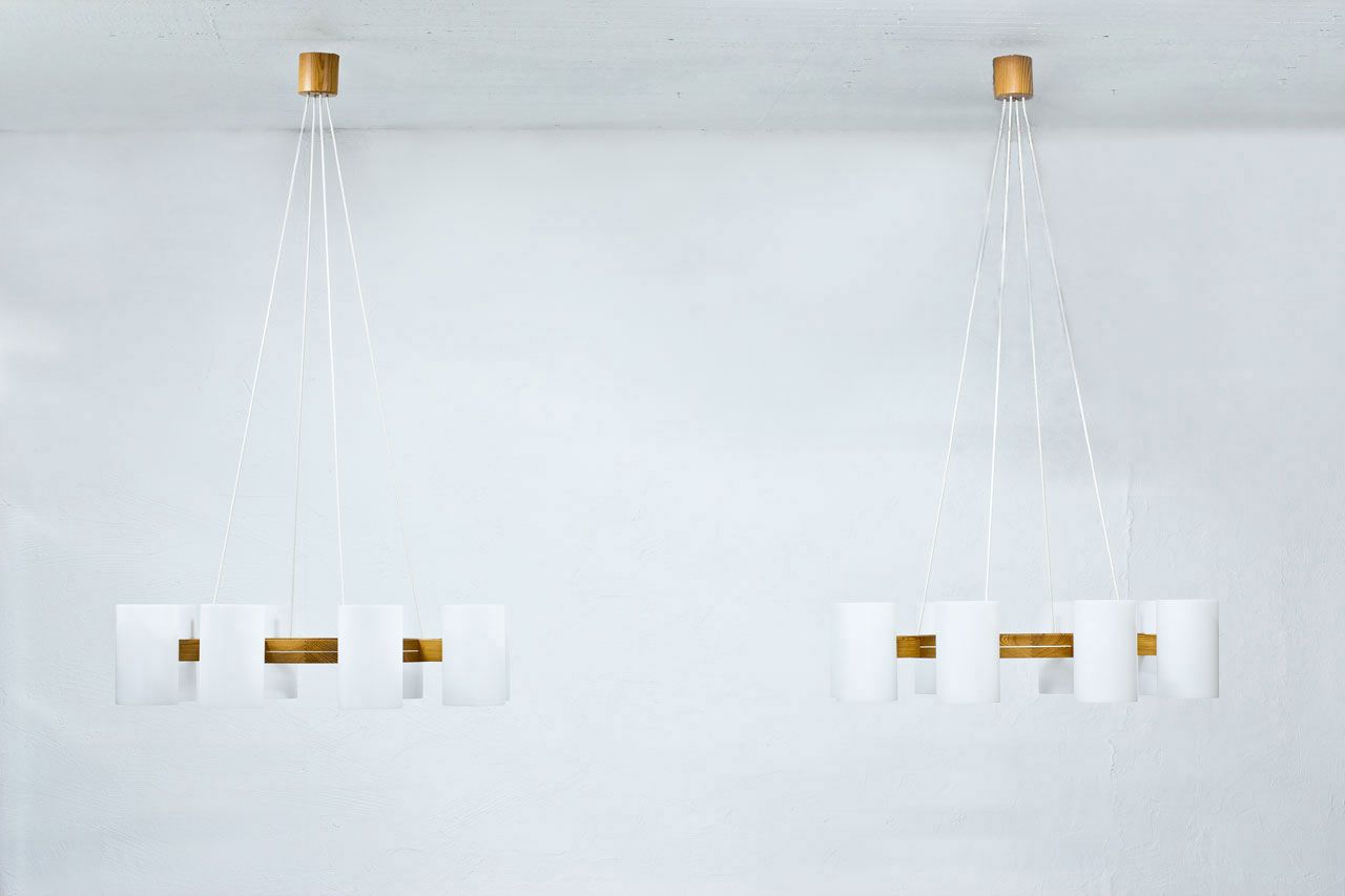 Swedish Chandelier by Uno & Östen Kristiansson for Luxus, 1960s