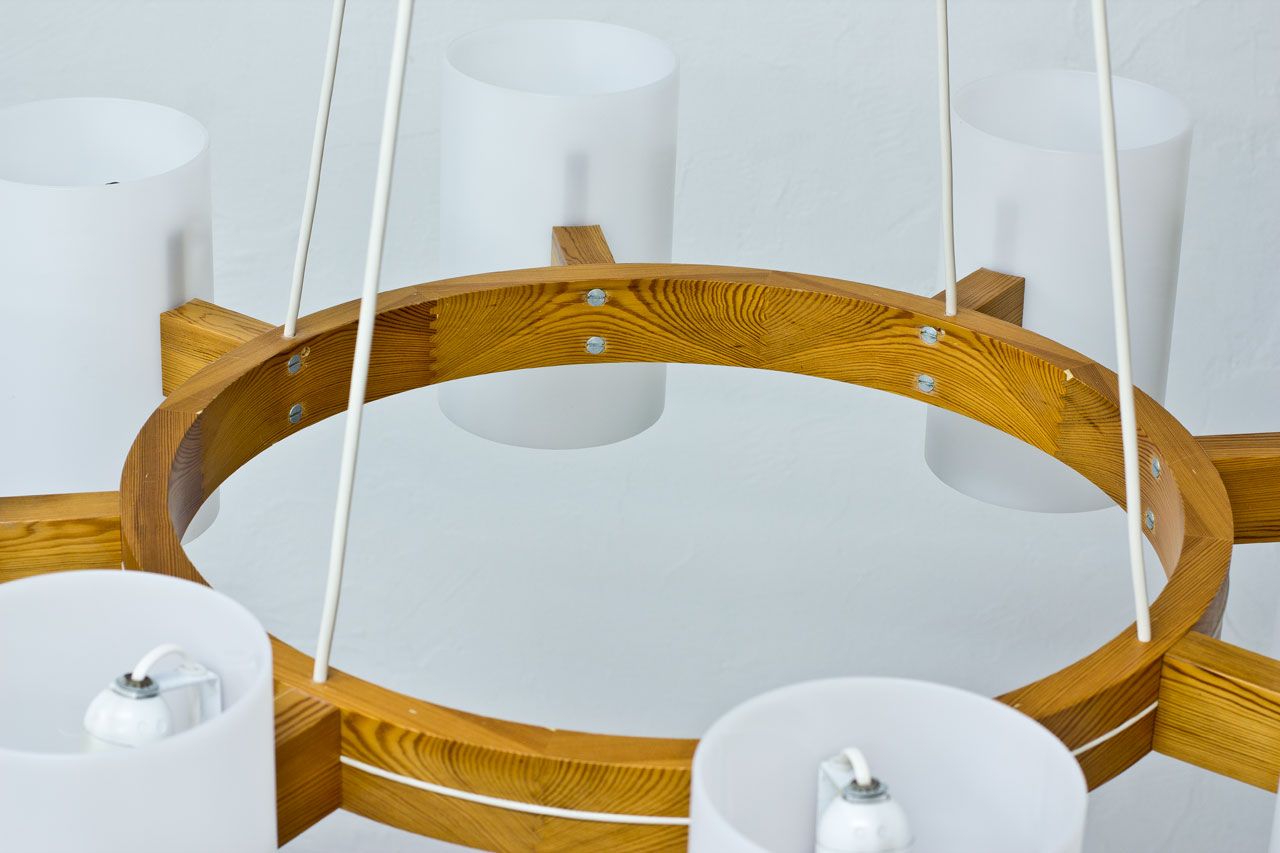 Swedish Chandelier by Uno & Östen Kristiansson for Luxus, 1960s