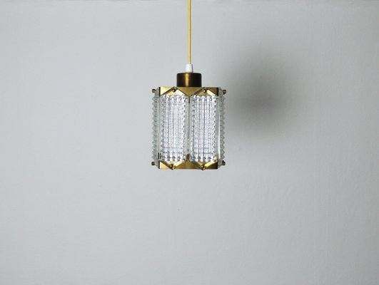 Swedish Crystal Ceiling Light by Wiktor Berndt for Flygsfors, 1950s-HPQ-1367044