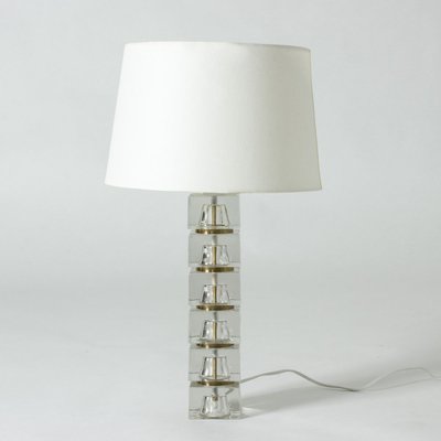 Swedish Crystal Table Lamp, 1960s-NL-749939