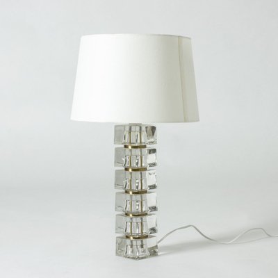 Swedish Crystal Table Lamp, 1960s-NL-749939