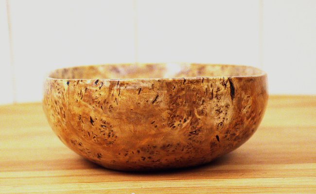 Swedish Curly Birchwood Bowl, 1950s-UDU-1808119