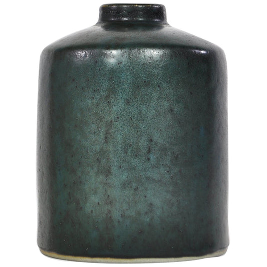 Swedish Dark Green Ceramic Vase by Carl-Harry Stålhane for Rörstrand, 1960s