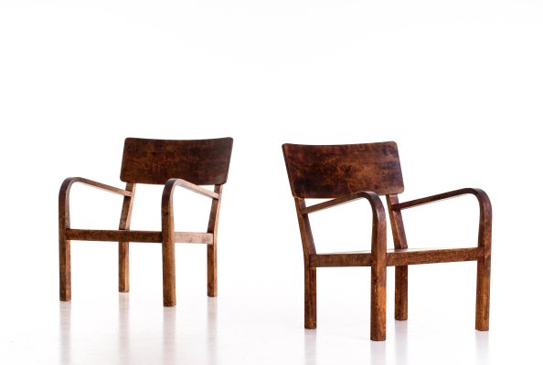 Swedish Easy Chairs, 1950s, Set of 2-QU-1706903