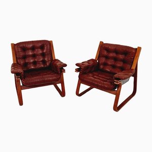 Swedish Easy Chairs by Carl-Henrik Spark for Ulferts Sweden, 1970s, Set of 2-IQR-1309559