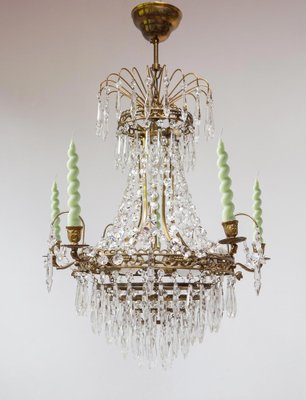 Swedish Empire Style Chandelier, 1950s-JWI-1763226