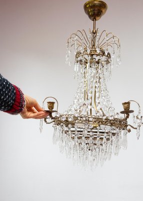 Swedish Empire Style Chandelier, 1950s-JWI-1763226