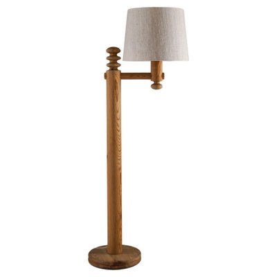 Swedish Floor Lamp in Pine attributed to Luxus, 1970s-FM-2039412