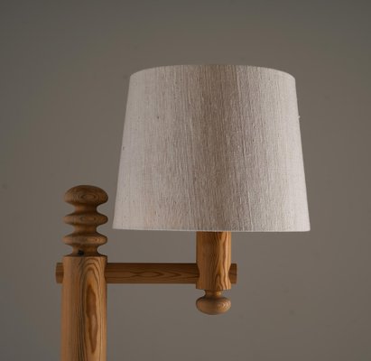 Swedish Floor Lamp in Pine attributed to Luxus, 1970s-FM-2039412