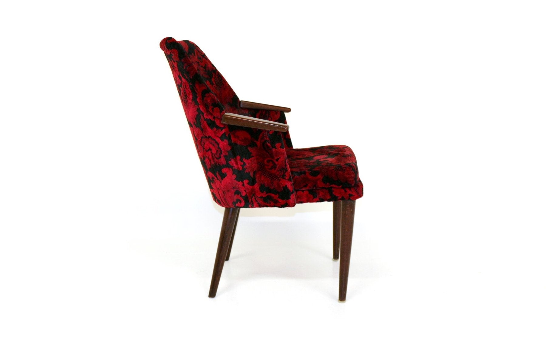 Swedish Floral Passion Armchair, 1950