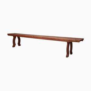 Swedish Folk Art Pine Bench-MJF-1367597