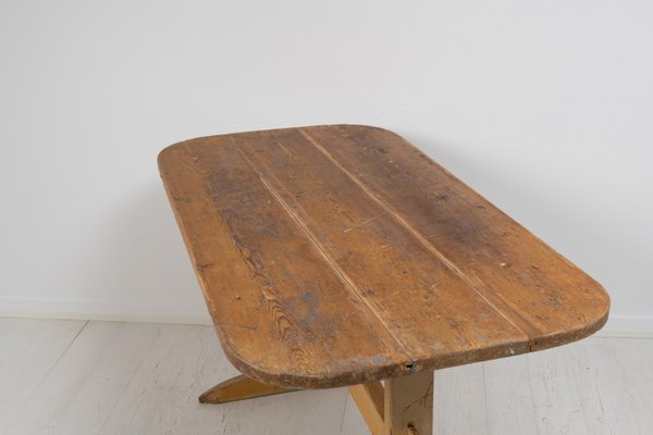 Swedish Folk Art Pine Dining Table-MJF-1350855