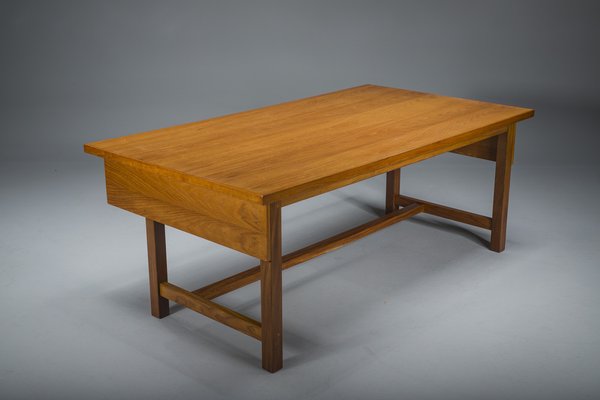 Swedish Freestanding Teak Architect Desk, 1960s-ZZH-1799052