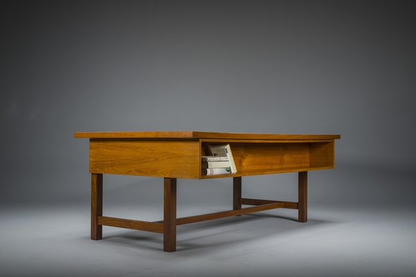 Swedish Freestanding Teak Architect Desk, 1960s-ZZH-1799052