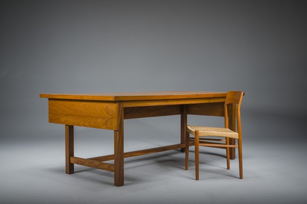 Swedish Freestanding Teak Architect Desk, 1960s-ZZH-1799052