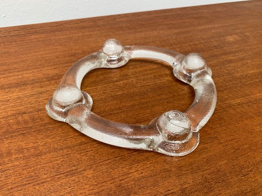 Swedish Glass Candleholder Ring from Pukeberg, 1970s-UAH-1425378