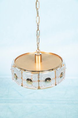 Swedish Glass Ceiling Lamp by Carl Fagerlund for Orrefors, 1950s-HGA-772455