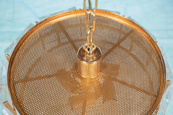 Swedish Glass Ceiling Lamp by Carl Fagerlund for Orrefors, 1950s-HGA-772455