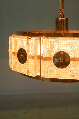 Swedish Glass Ceiling Lamp by Carl Fagerlund for Orrefors, 1950s-HGA-772455