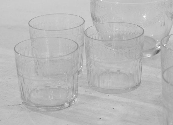 Swedish Glass Set, 1880s, Set of 8-SA-2020806