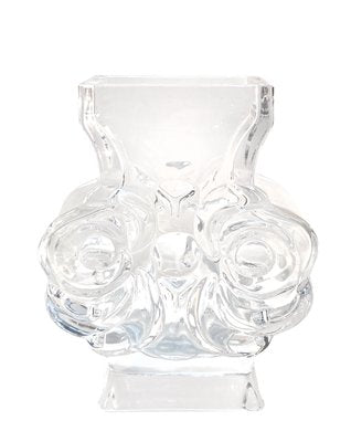 Swedish Glass Vase by Lars Hellsten for Skruf, 1960s-QFU-837879