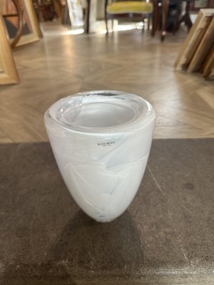 Swedish Glass Vase with Thick Walls and White Inclusions from Kosta Boda-UAI-2027630