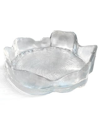 Swedish Glass Woodstock Ashtray by Bengt Edenfalk for Kosta Boda & Skruf, 1960s-QFU-837905