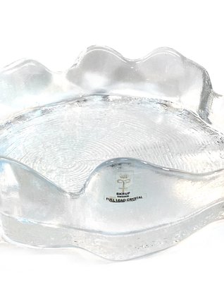 Swedish Glass Woodstock Ashtray by Bengt Edenfalk for Kosta Boda & Skruf, 1960s-QFU-837905