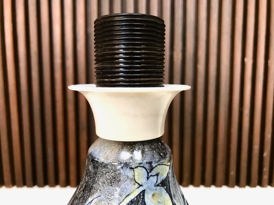 Swedish Glazed Ceramic Table Lamp by Marian Zawadzki for Tilgmans Keramik, 1957-JP-618392