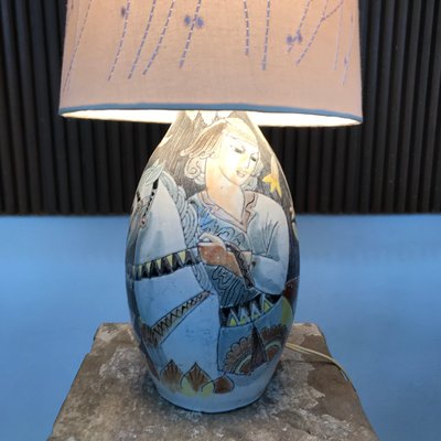 Swedish Glazed Ceramic Table Lamp by Marian Zawadzki for Tilgmans Keramik, 1957-JP-618392