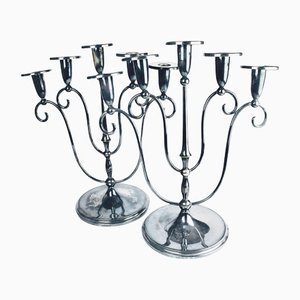 Swedish Grace Candleholders from CG Hallberg, Set of 2-HYQ-1226125