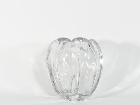 Swedish Grace Crystal Glass Stella Polaris Vase by Vicke Lindstrand for Orrefors, 1930s-RUK-1758088