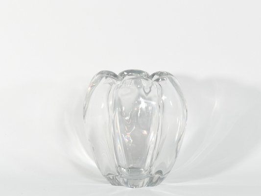 Swedish Grace Crystal Glass Stella Polaris Vase by Vicke Lindstrand for Orrefors, 1930s-RUK-1758088