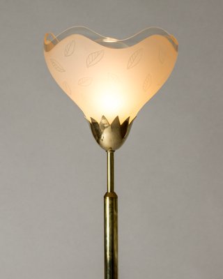 Swedish Grace Floor Lamp from Orrefors, 1940s-NL-1736548