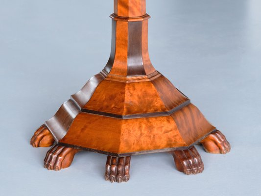 Swedish Grace Floor Lamp in Birch with Carved Paw Feet, 1920s-FMT-1183088