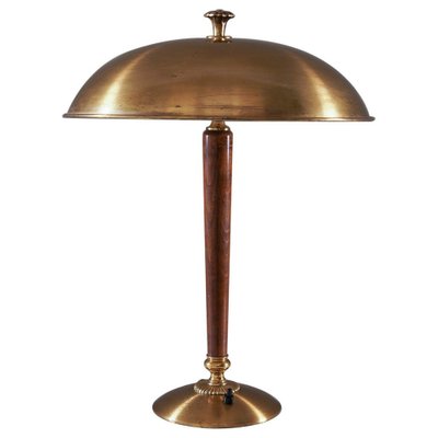 Swedish Grace Table Lamp in Brass attributed to Nordic Company for Nordiska Kompaniet, 1930s-FM-1739972