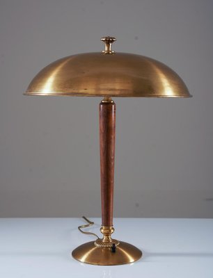 Swedish Grace Table Lamp in Brass attributed to Nordic Company for Nordiska Kompaniet, 1930s-FM-1739972