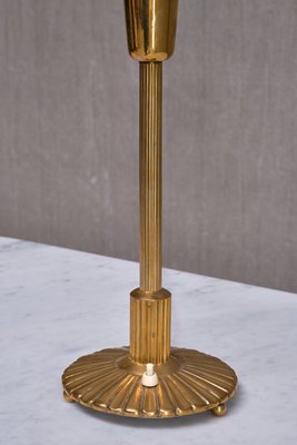 Swedish Grace Table Lamp in Fluted and Reeded Brass, 1930s-FMT-2034805