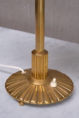 Swedish Grace Table Lamp in Fluted and Reeded Brass, 1930s-FMT-2034805