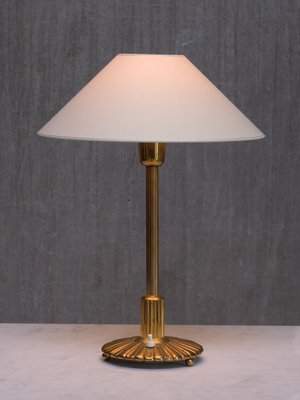 Swedish Grace Table Lamp in Fluted and Reeded Brass, 1930s-FMT-2034805